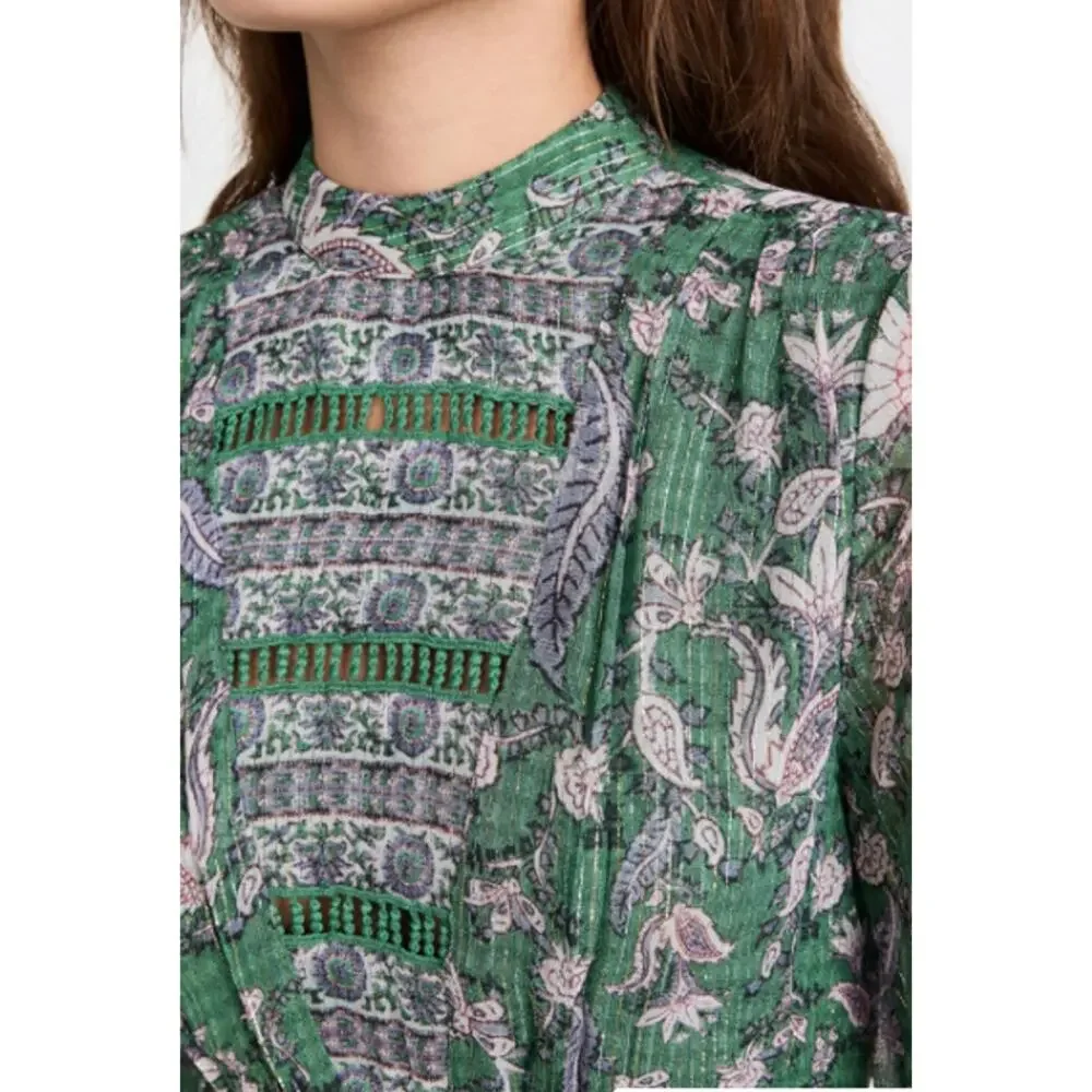 Hemant & Nandita Paisley Print Lisa Short Dress Small NWOT